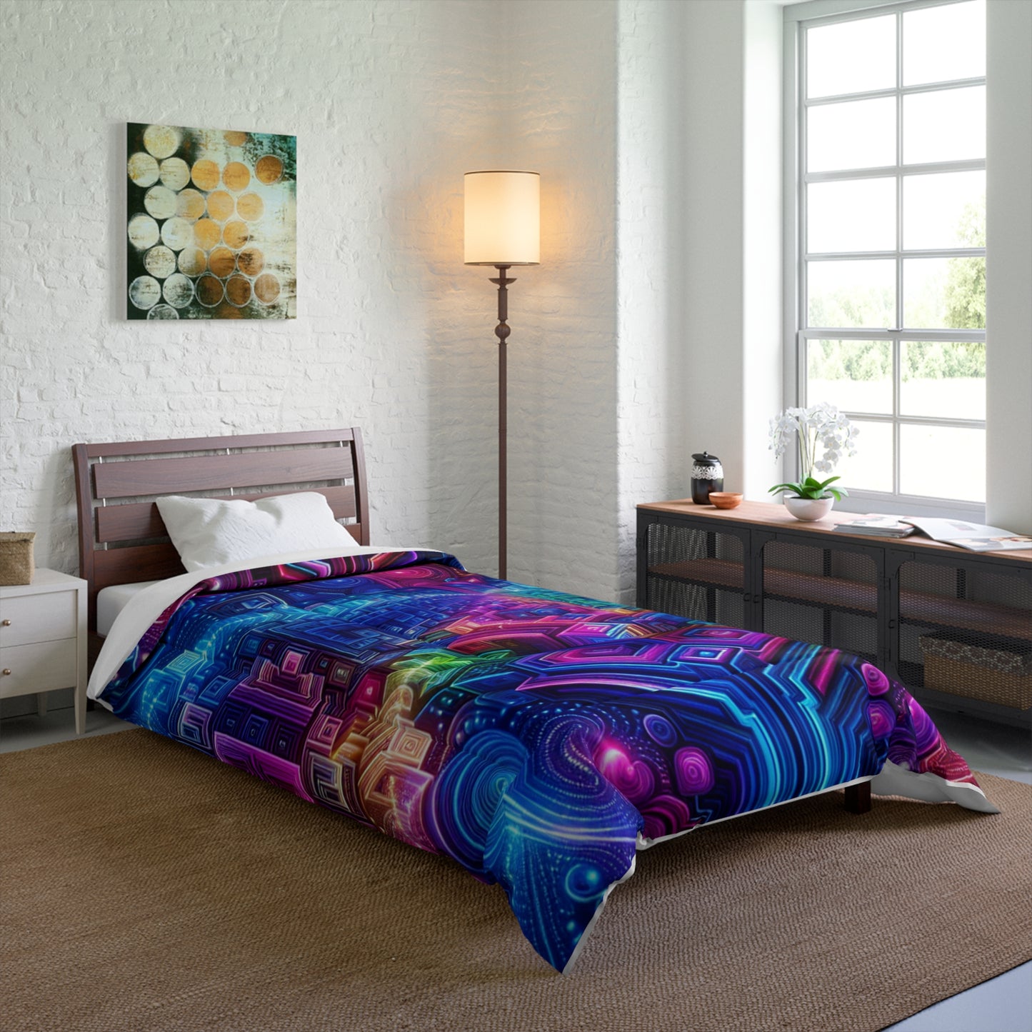 Aurora Flarezoom. Trippy Infinity Patterns Comforter Blanket