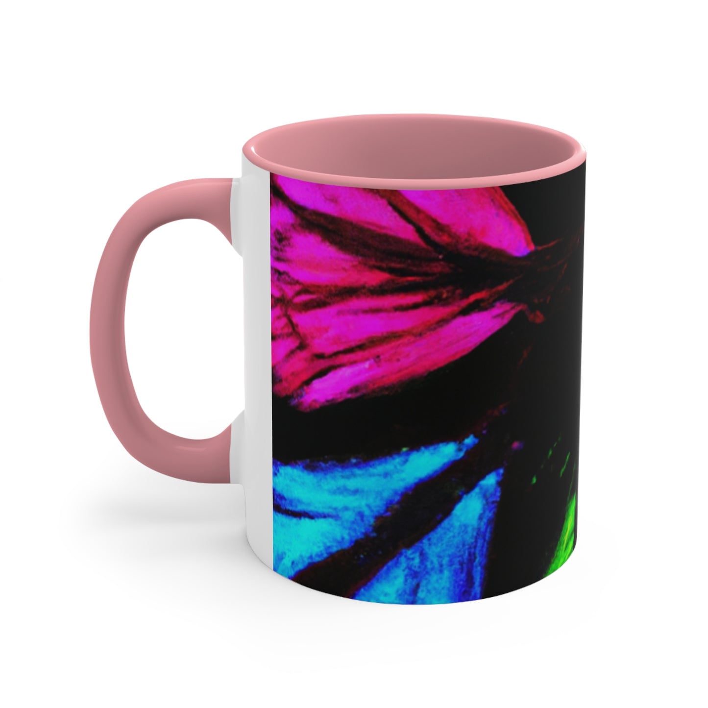 Neon Butterfly Splash. Butterflies 11oz Mug