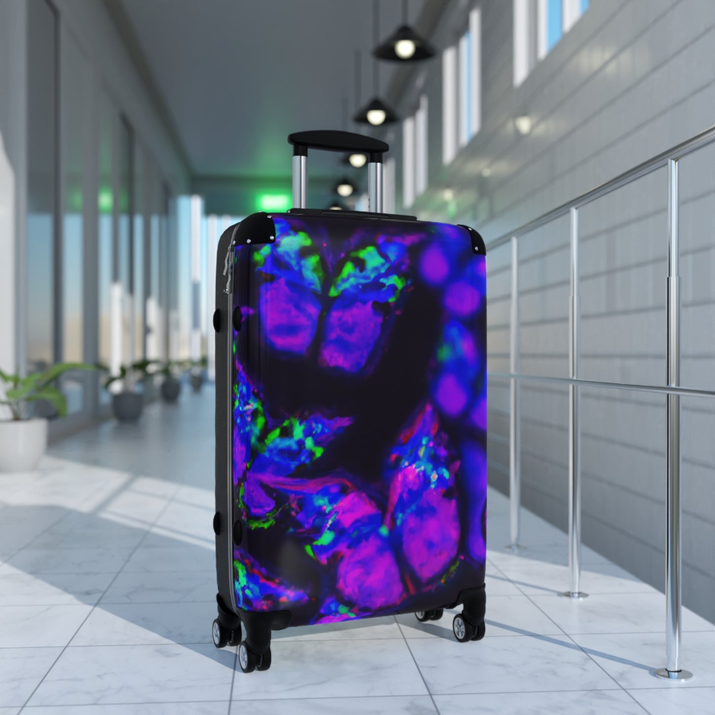 "Neon Flutterings" - Neon Butterflies Suitcase