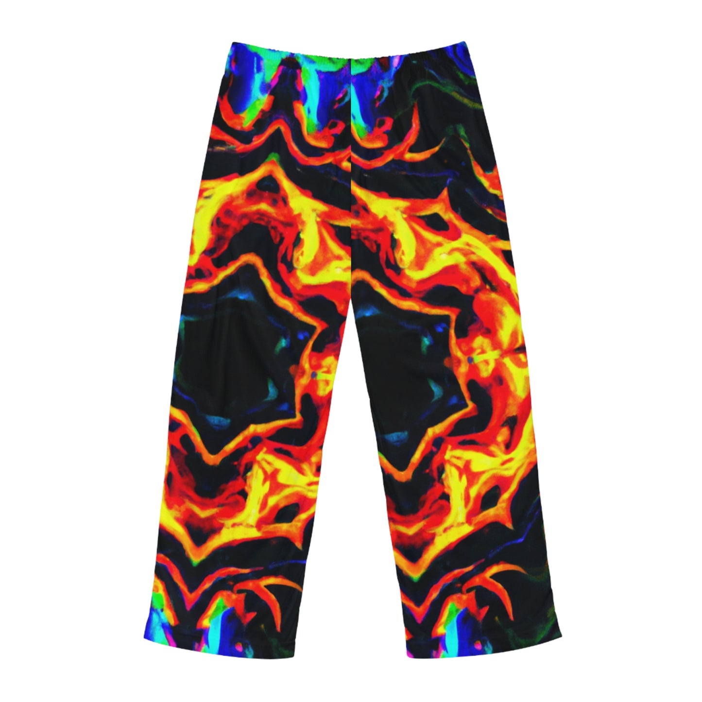 TDB Vibrant Neon Infinity Aurorae Trippy Infinity Patterns Mens Pajama Pants