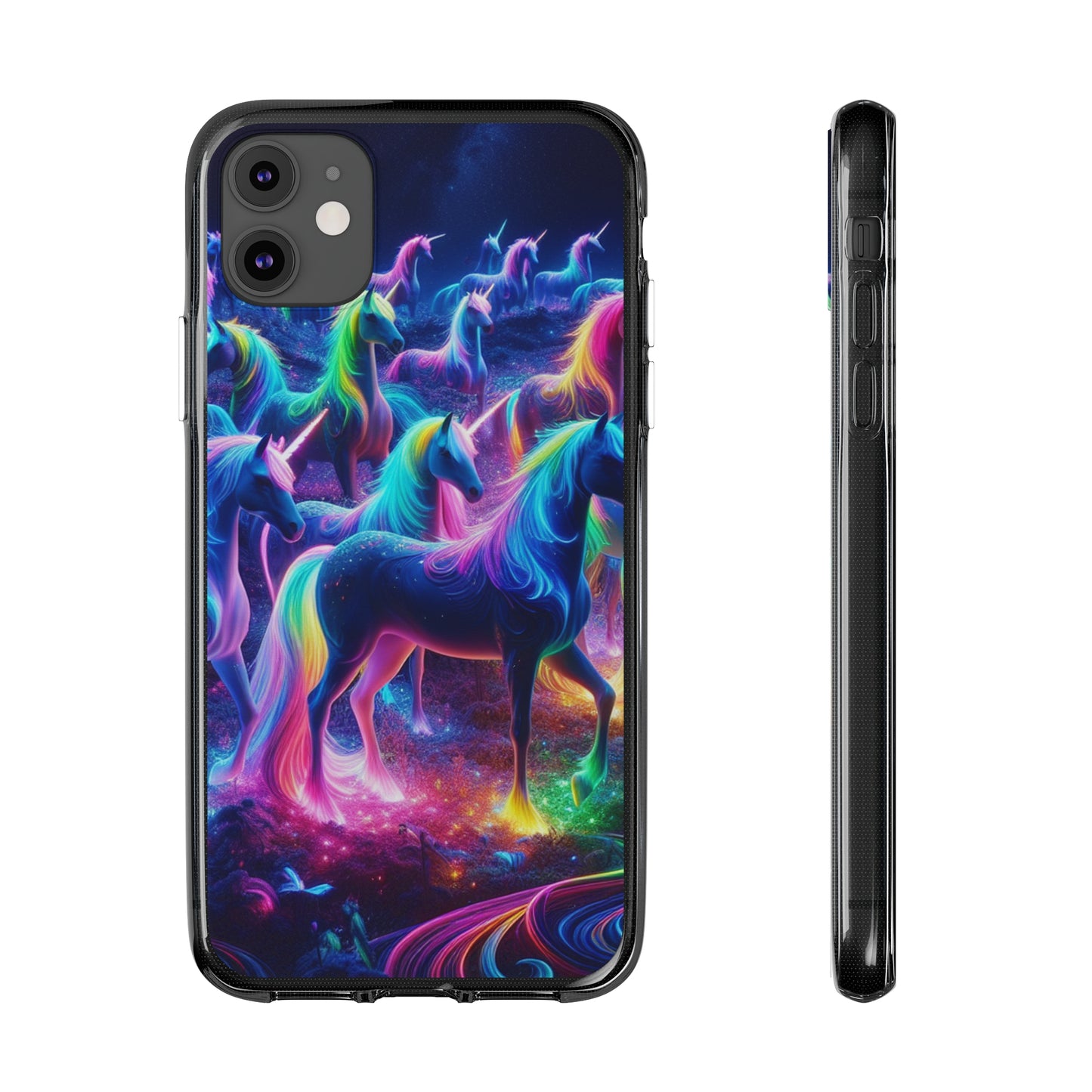Neon Unicorn Spectacle. NEON Unicorns Art Polycarbonate Phone Case Samsung Galaxy s21 s22 Google Pixel 6 Iphone 11 12 13 14 Pro Max Mini Plus