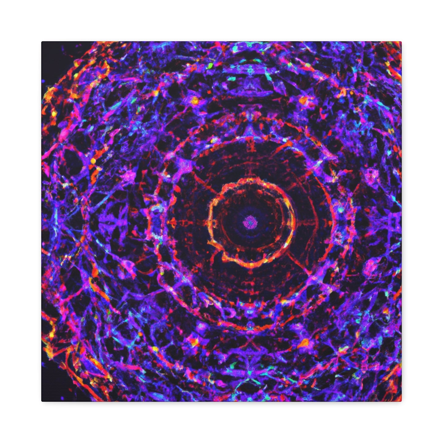 Cosmic Psychedelic Universe. Trippy Infinity Patterns Art Canvas