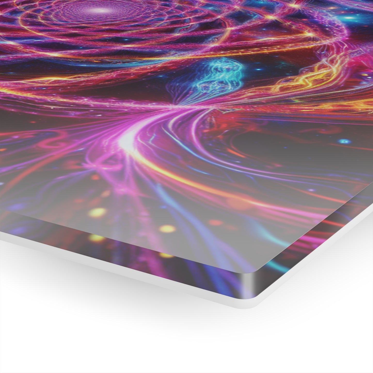 Infinite Glitter Galaxy. Trippy infity Pattern 1/4" Glossy Acrylic Art