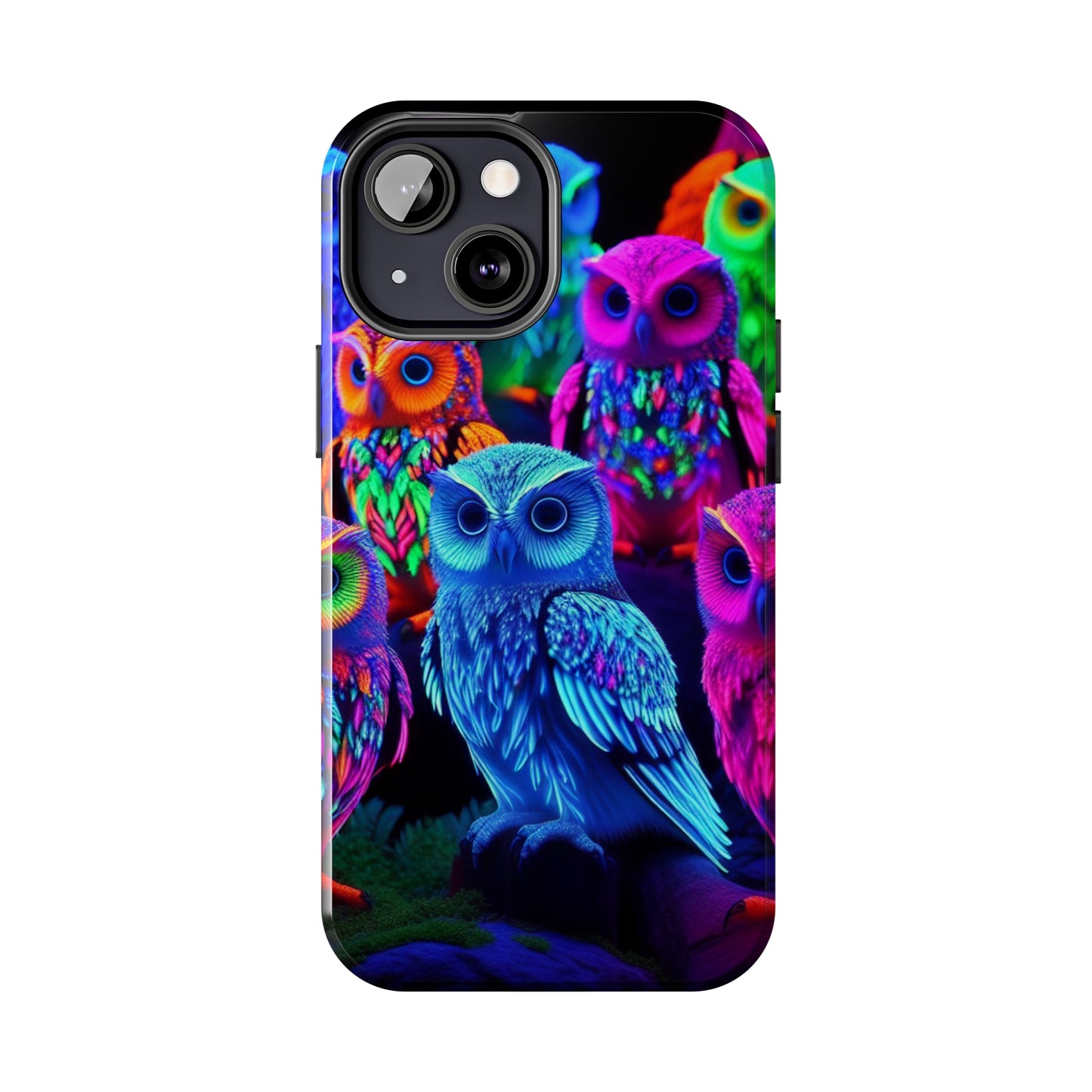 Neon Nocturne. NEON Owls Tough Phone Case