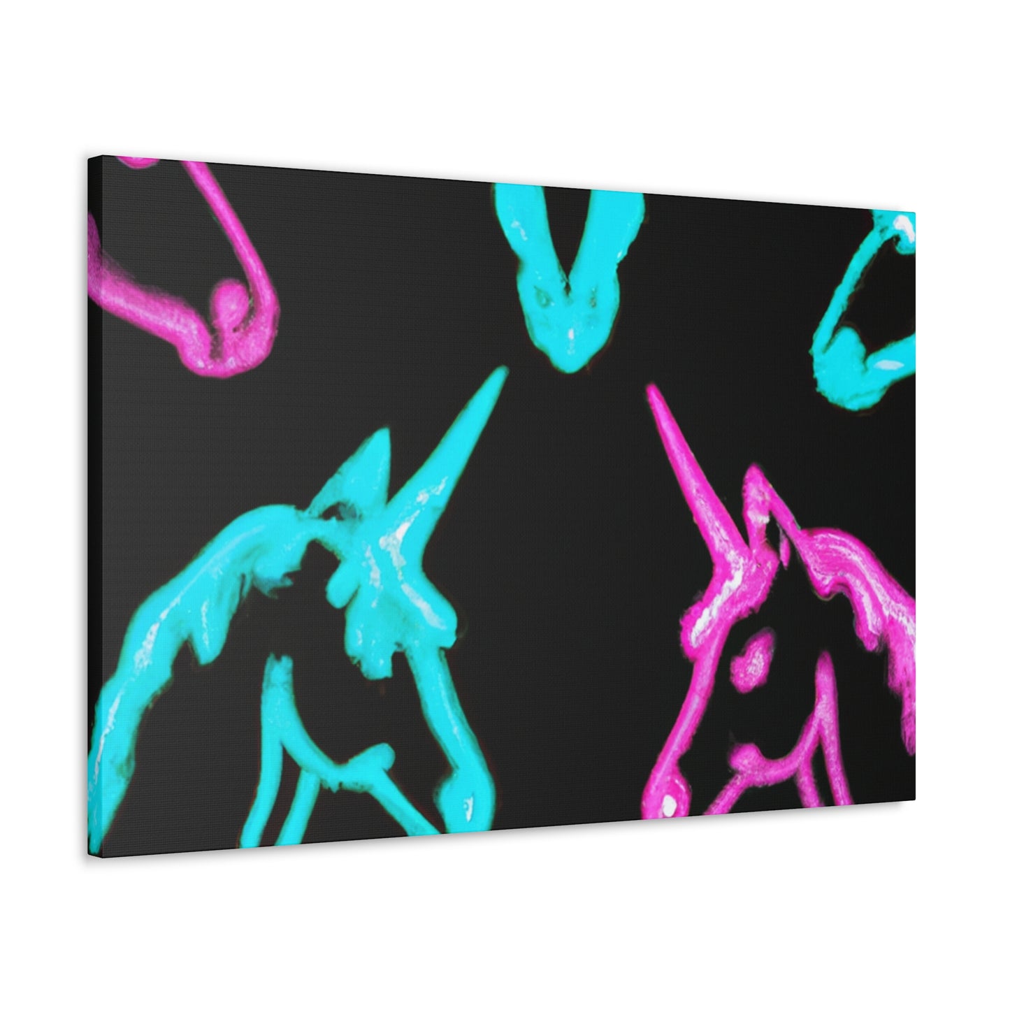 Neon Night Unicorn Prism NEON Unicorns Art Canvas