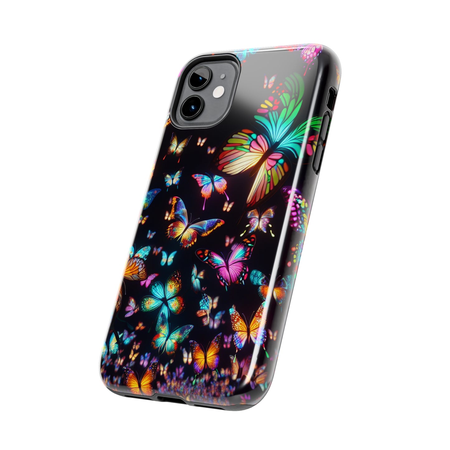 Neon Butterflies Dance NEON Butterflies Tough Phone Case Iphone 6 7 8 9 10 11 12 13 14 SE X XR XS Pro Max Mini Plus