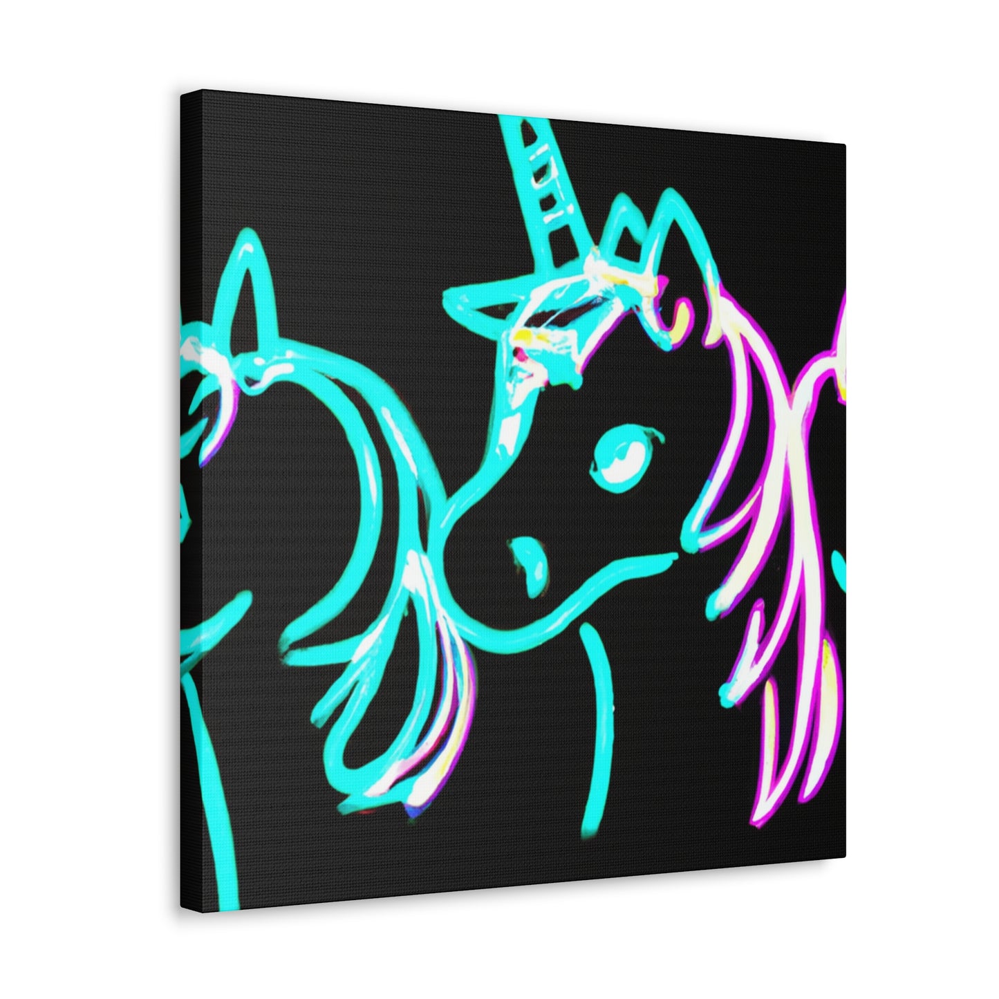 "Neon Unicorn Carnival" NEON Unicorns Art Canvas