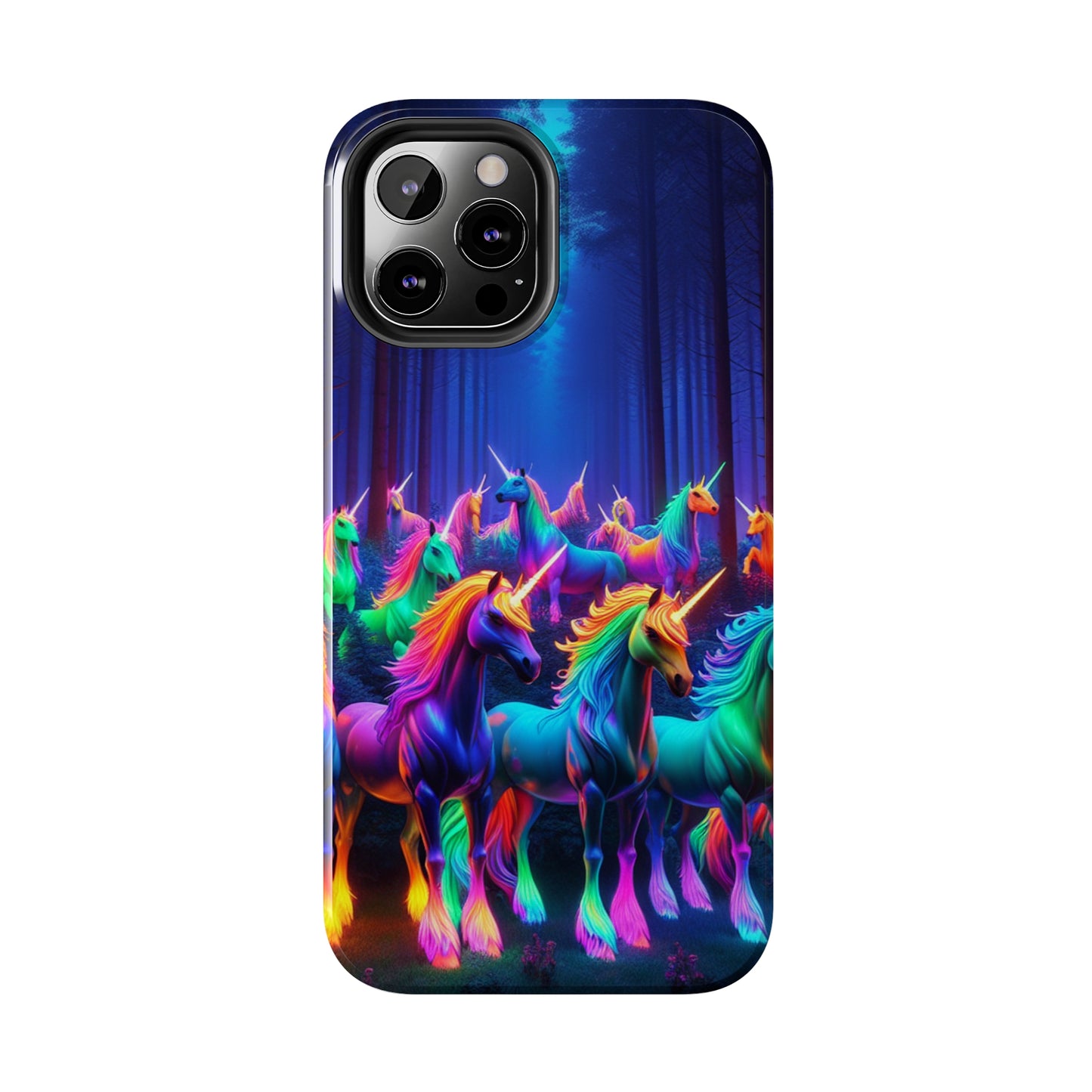 Vivid Unicorn Pack NEON Unicorns Tough Phone Case Iphone 7 8 9 10 11 12 13 14 Pro Max Mini Plus XR XS SE