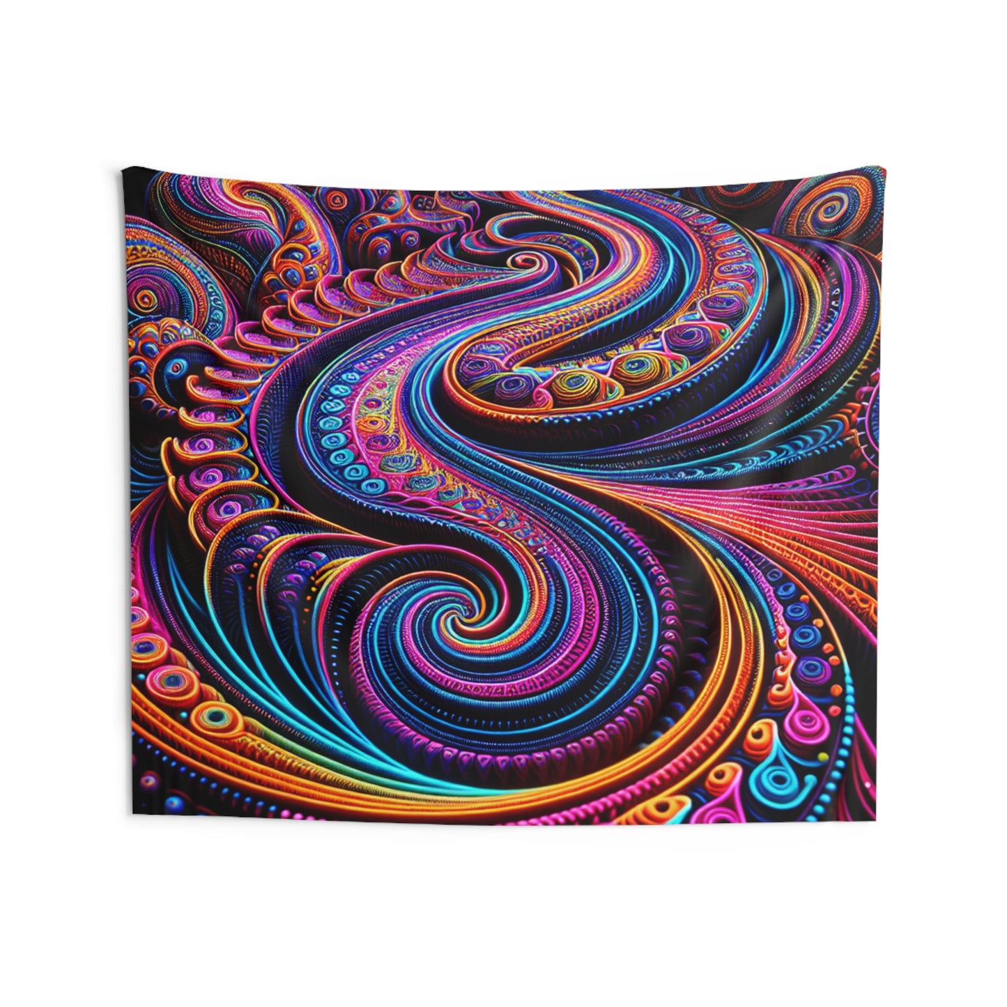 Cosmic Chaos Artifice. Infinity Patterns Art Tapestry