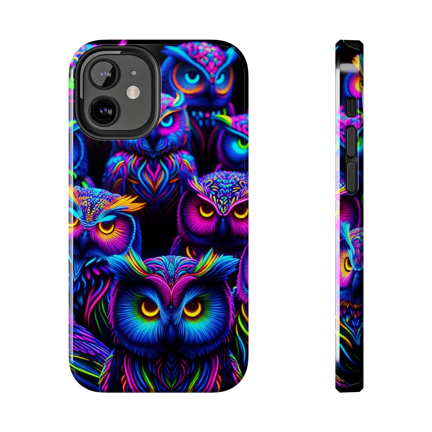 Neon Owl Congregation. NEON Owls Tough Phone Case