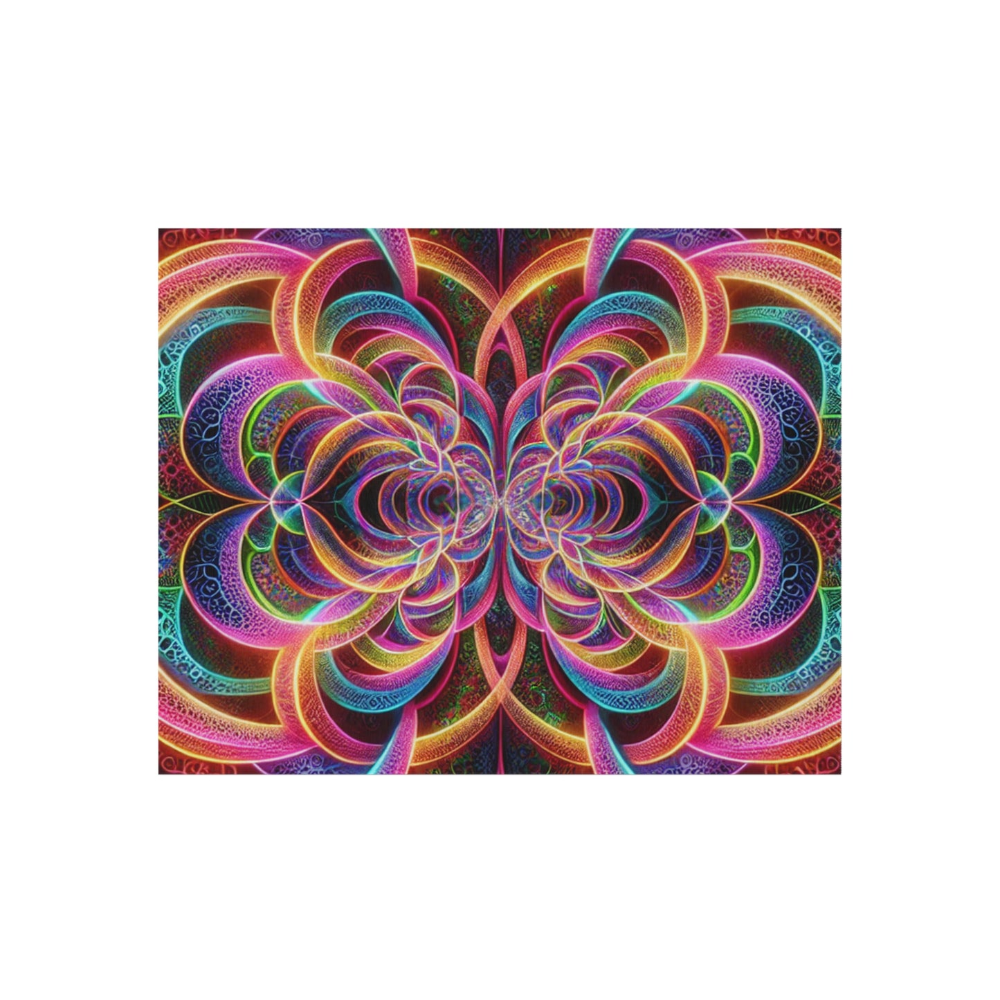 Neon Infinity Splatter-scape. Infinity Patterns Outdoor Rug