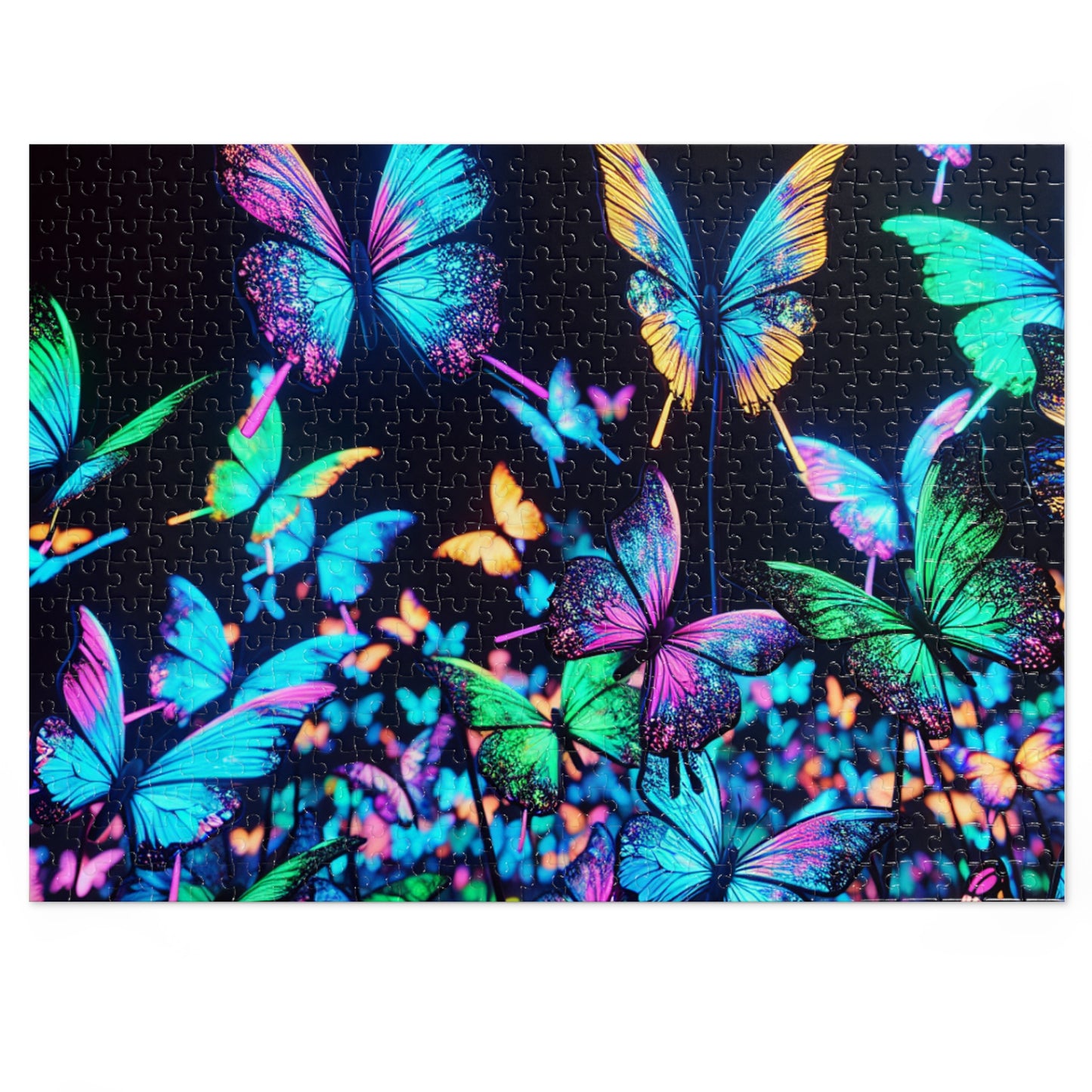 Neon Flutter - Neon Butterflies Puzzle