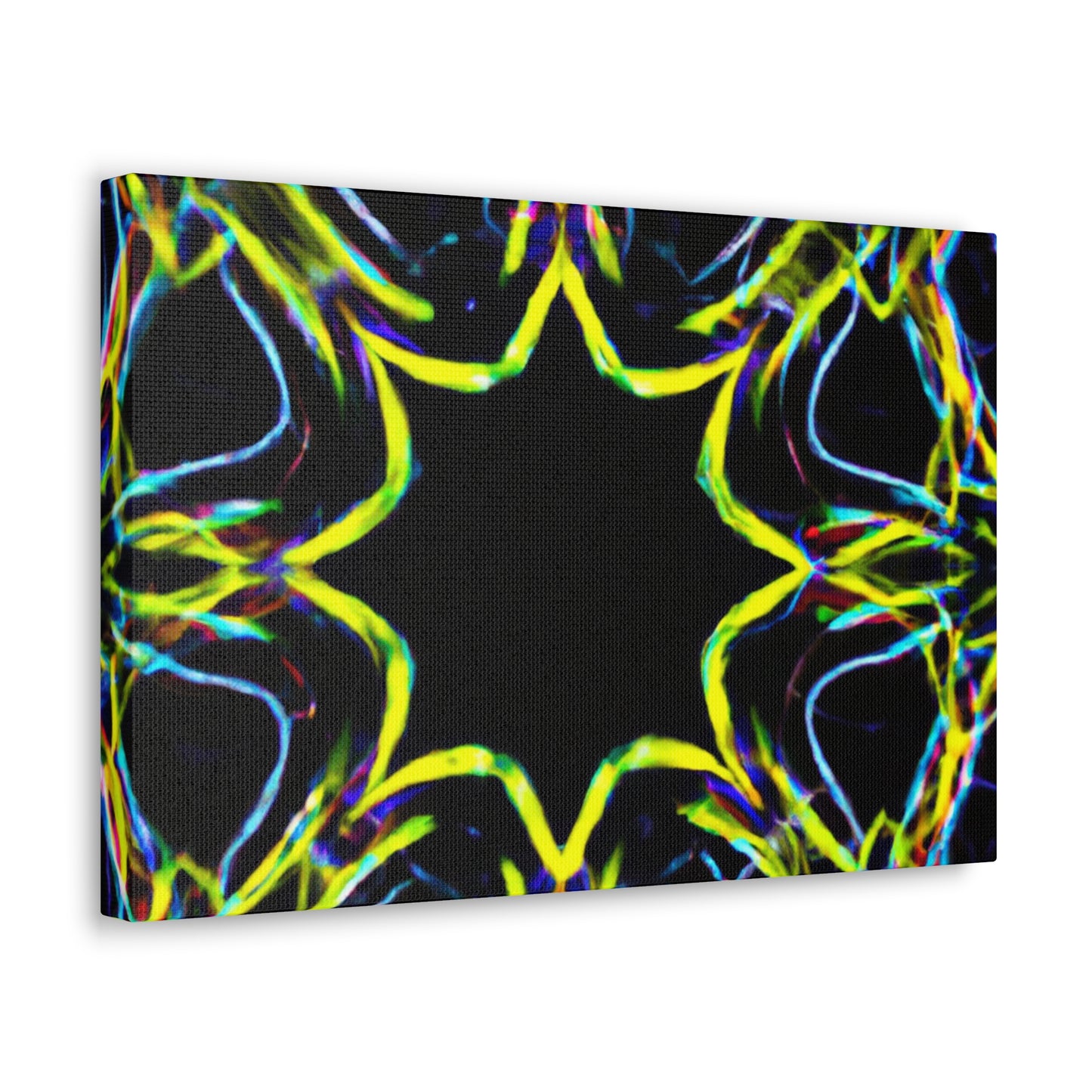 Vivid Neon Dreams of Infinity. Trippy Infinity Patterns Art Canvas