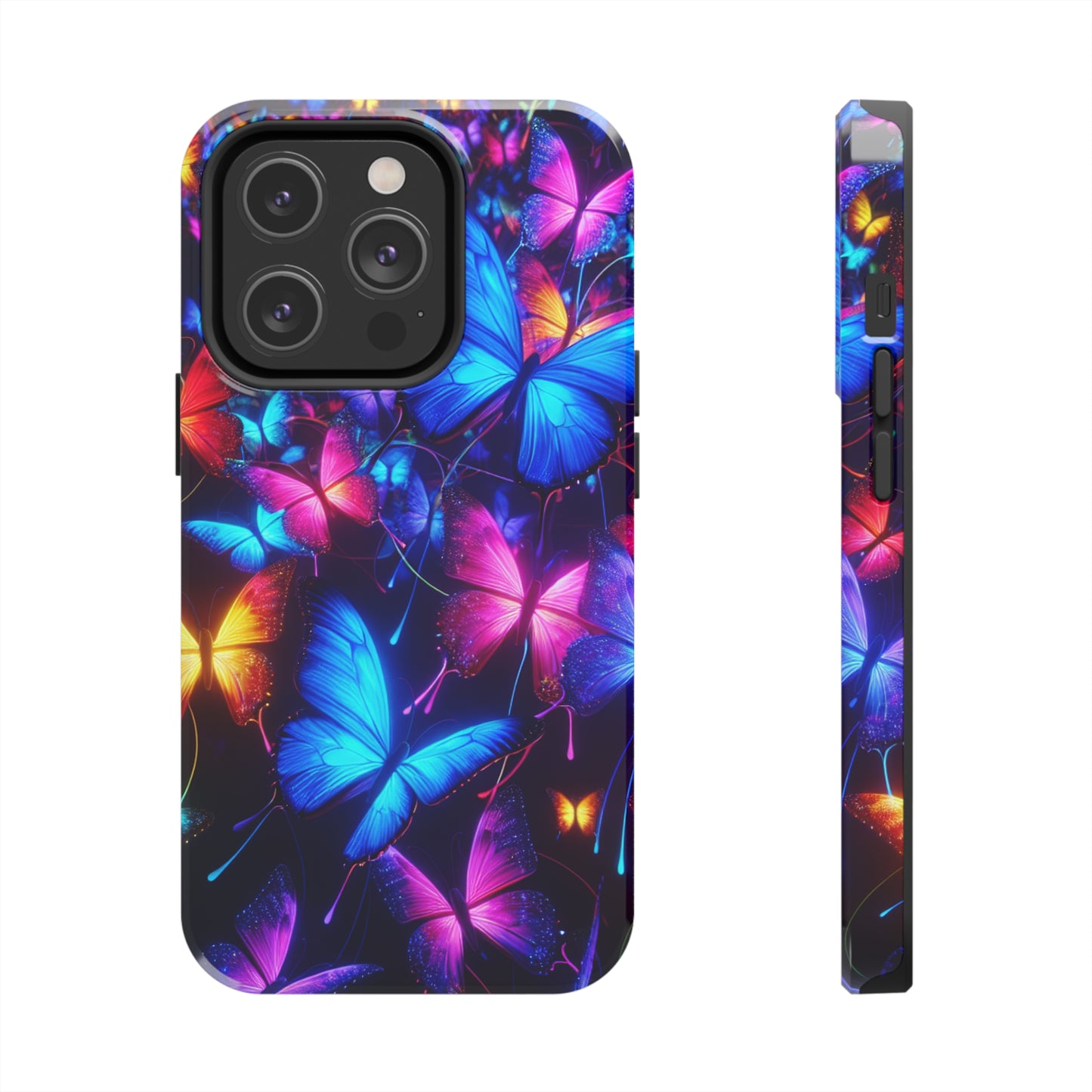 'Metamorphic Brilliance' NEON Butterflies Tough Phone Case