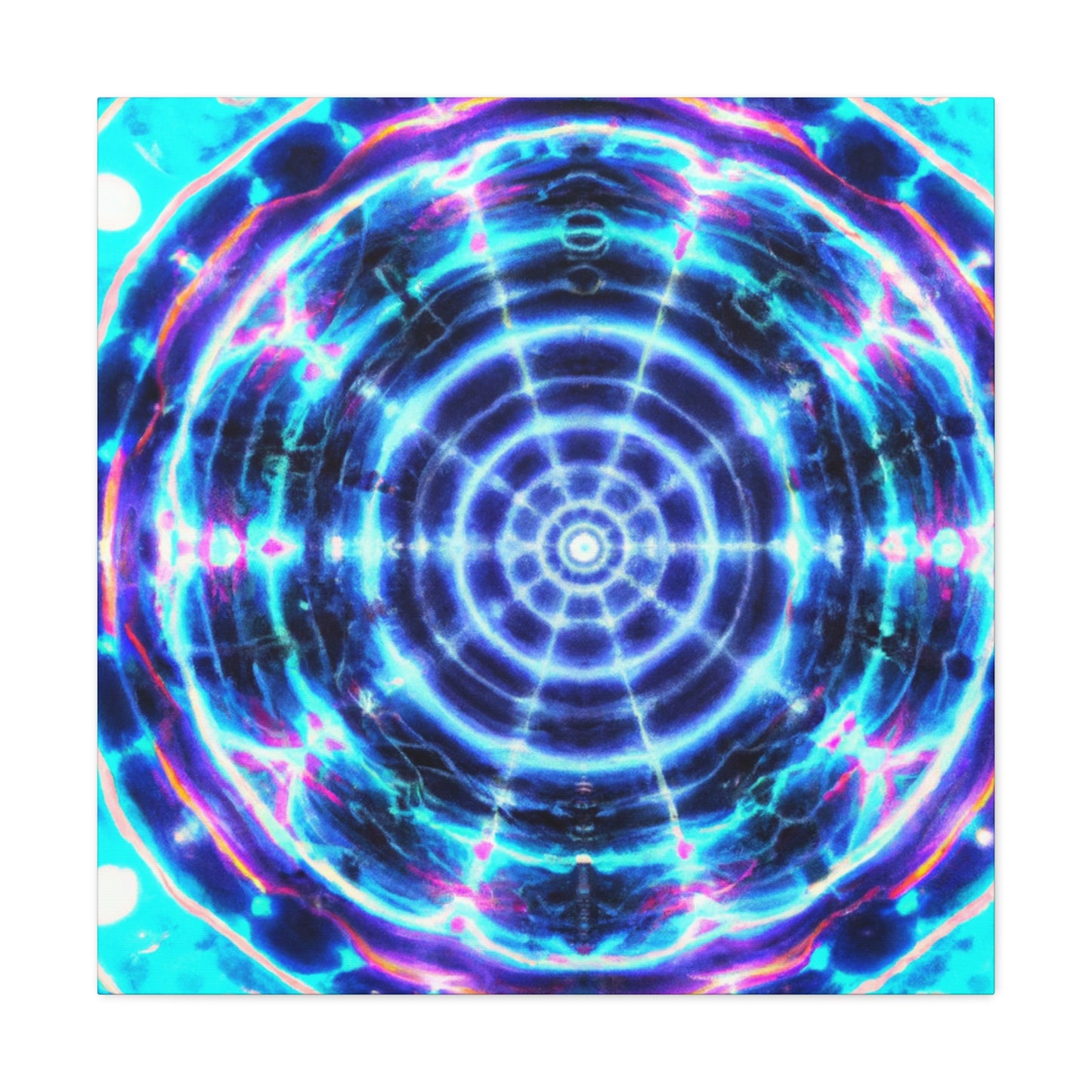 Neon Infinity Visions. Trippy Infinity Patterns Art Canvas