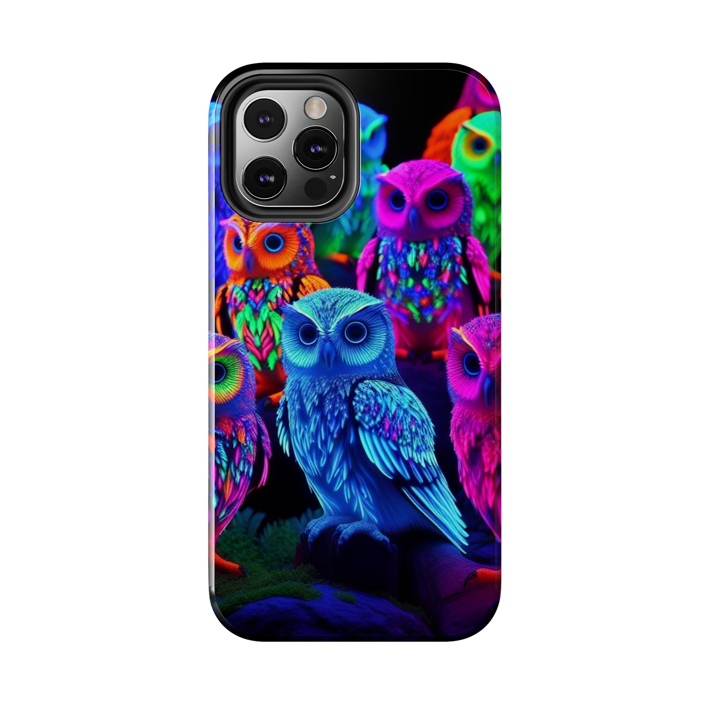 Neon Nocturne. NEON Owls Tough Phone Case