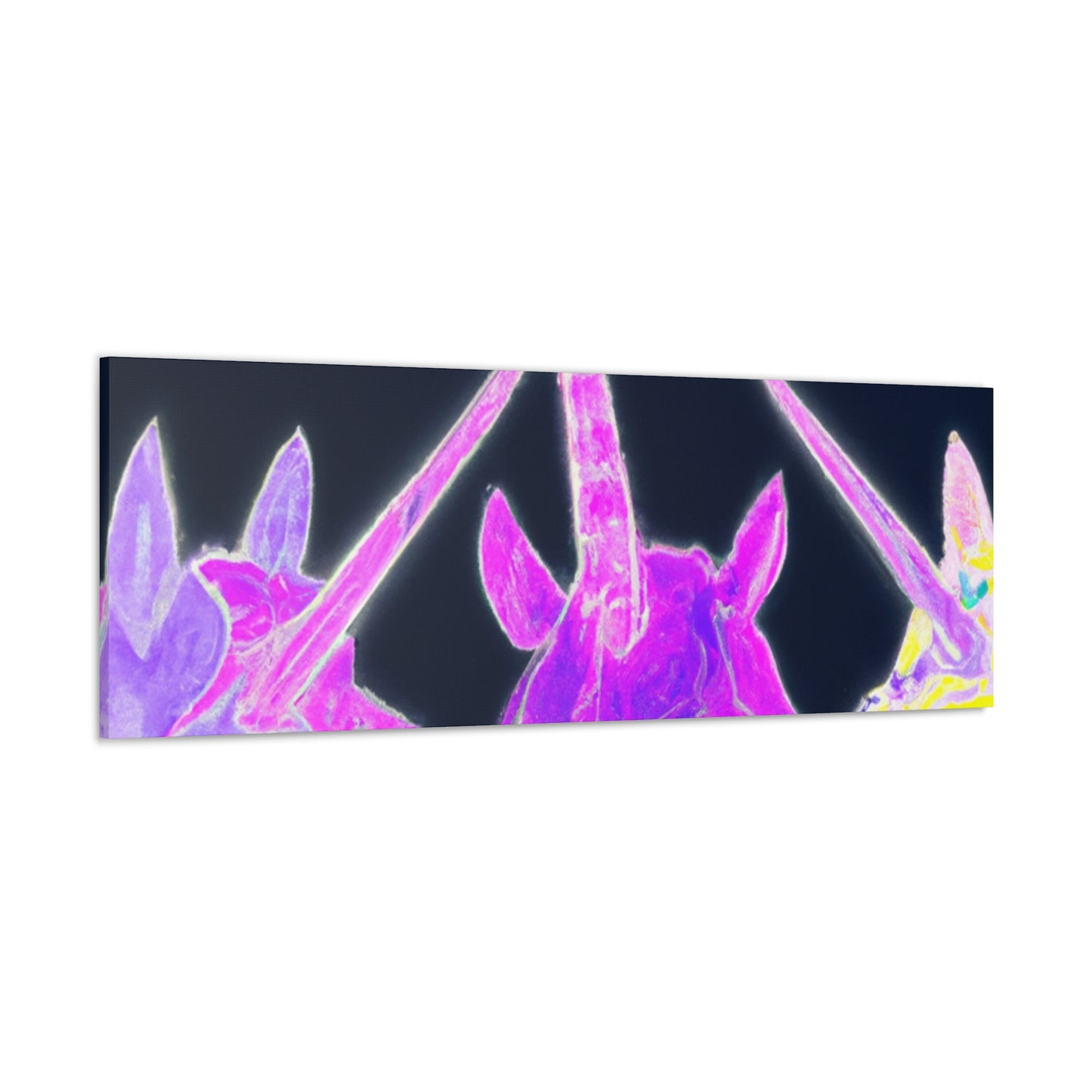 Neon Unicorn Dreamscape NEON Unicorns Art Canvas