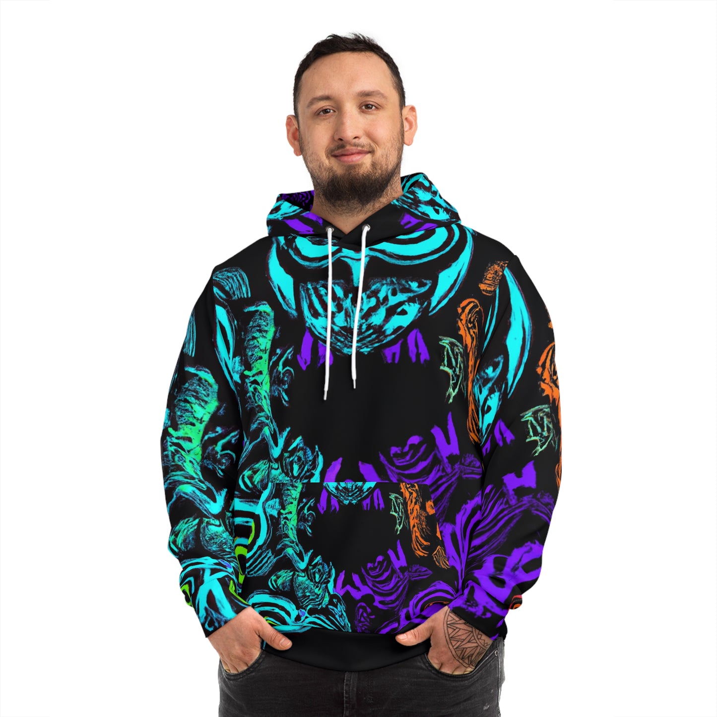 "Dawn of the Neon Hooters" - NEON Owls AOP Hoodie