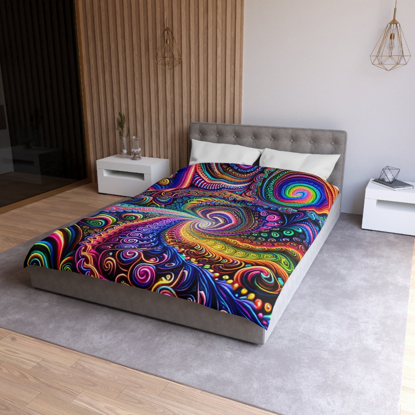 Claude Vermeer - Trippy Infinty Patterns Microfiber Duvet Cover