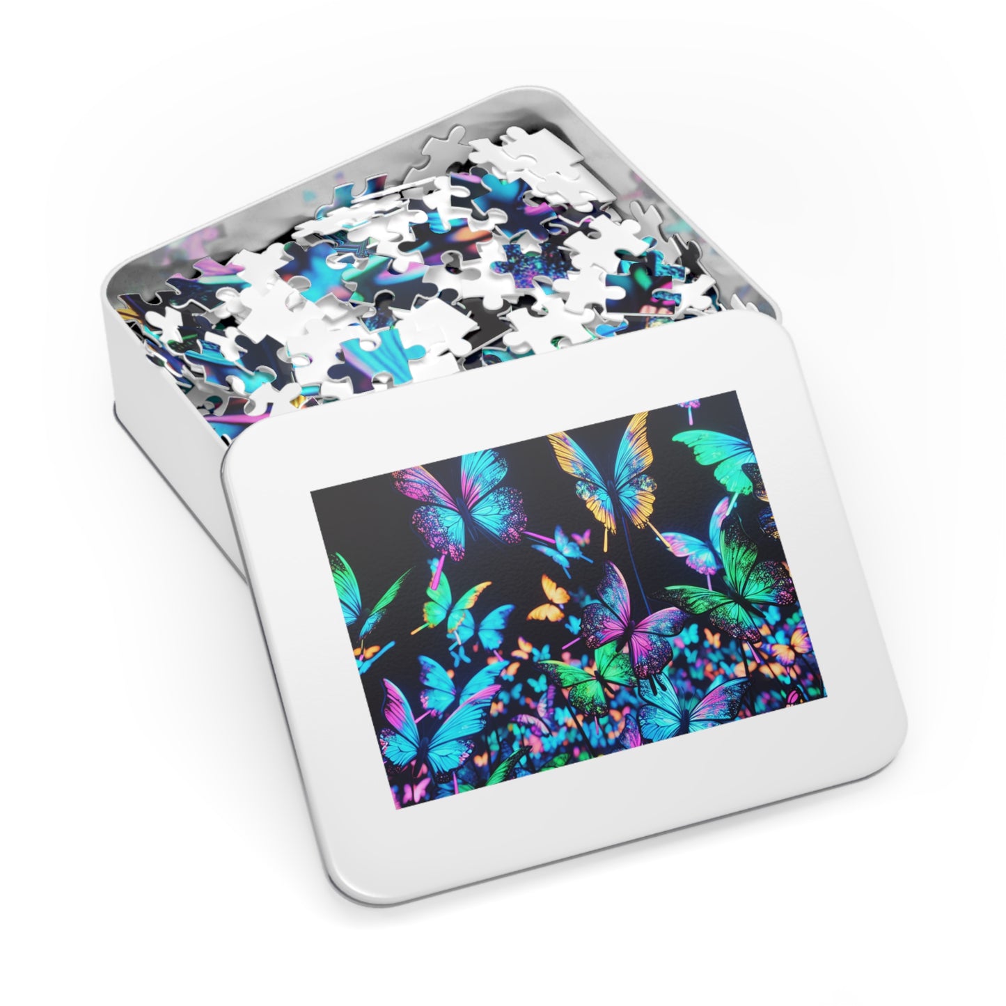 Neon Flutter - Neon Butterflies Puzzle
