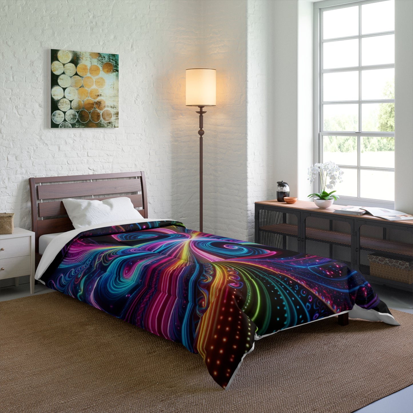 Vivid Psychedelic Never-Ending Dreams Trippy Infinity Patterns Comforter Blanket