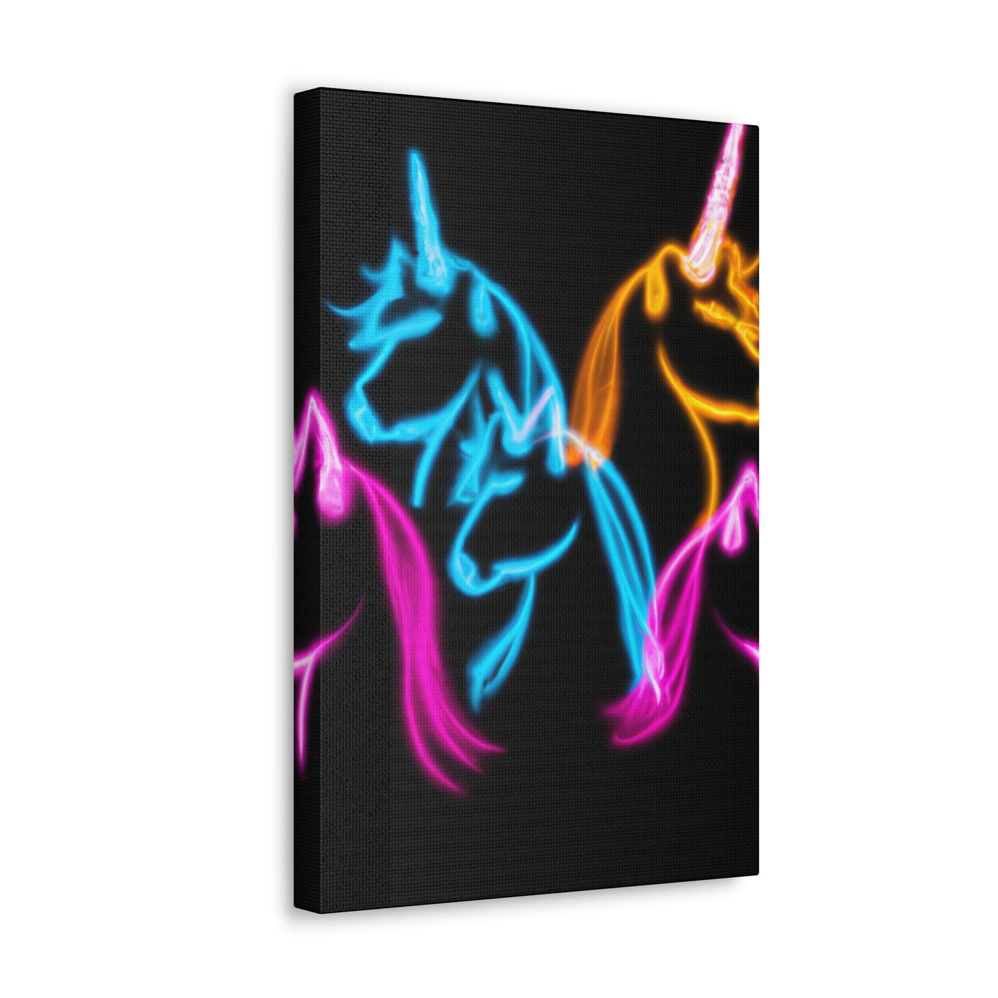 "Neon Unicorns at Dusk" NEON Unicorns Art Canvas