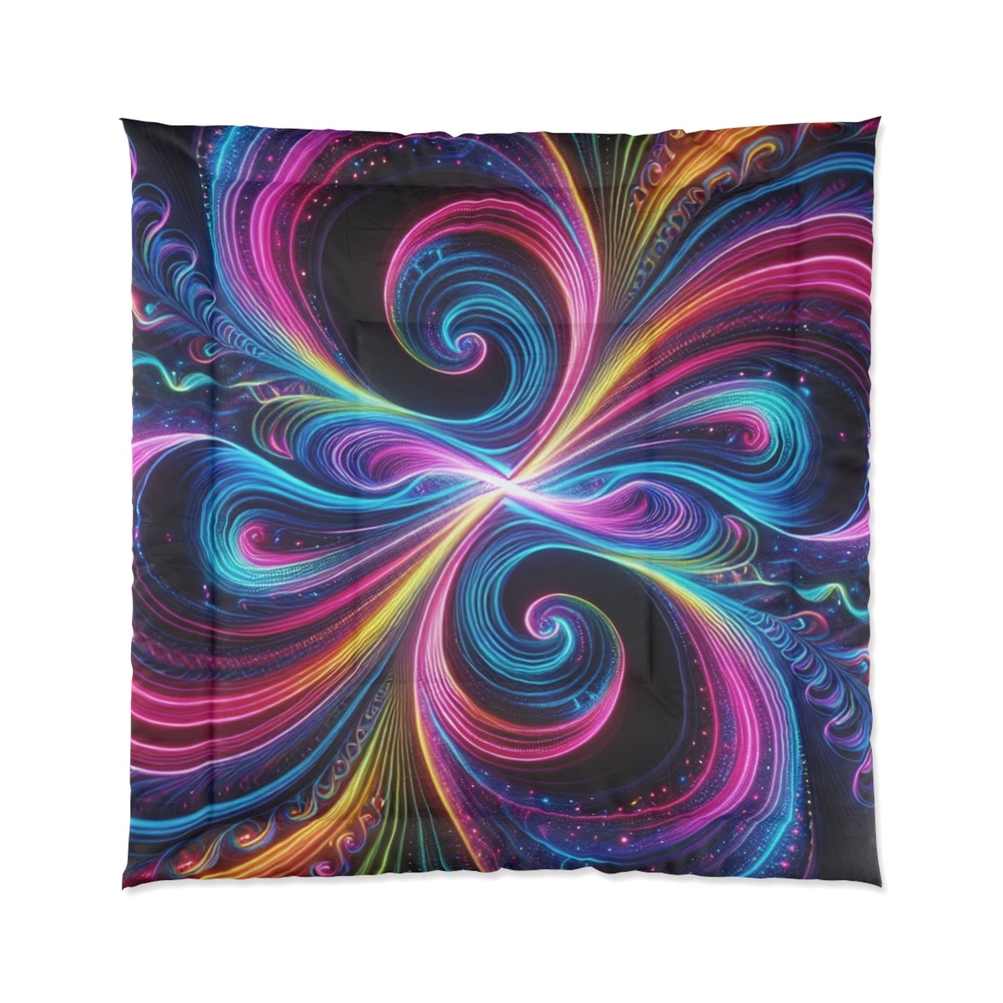 Vivid Psychedelic Never-Ending Dreams Trippy Infinity Patterns Comforter Blanket