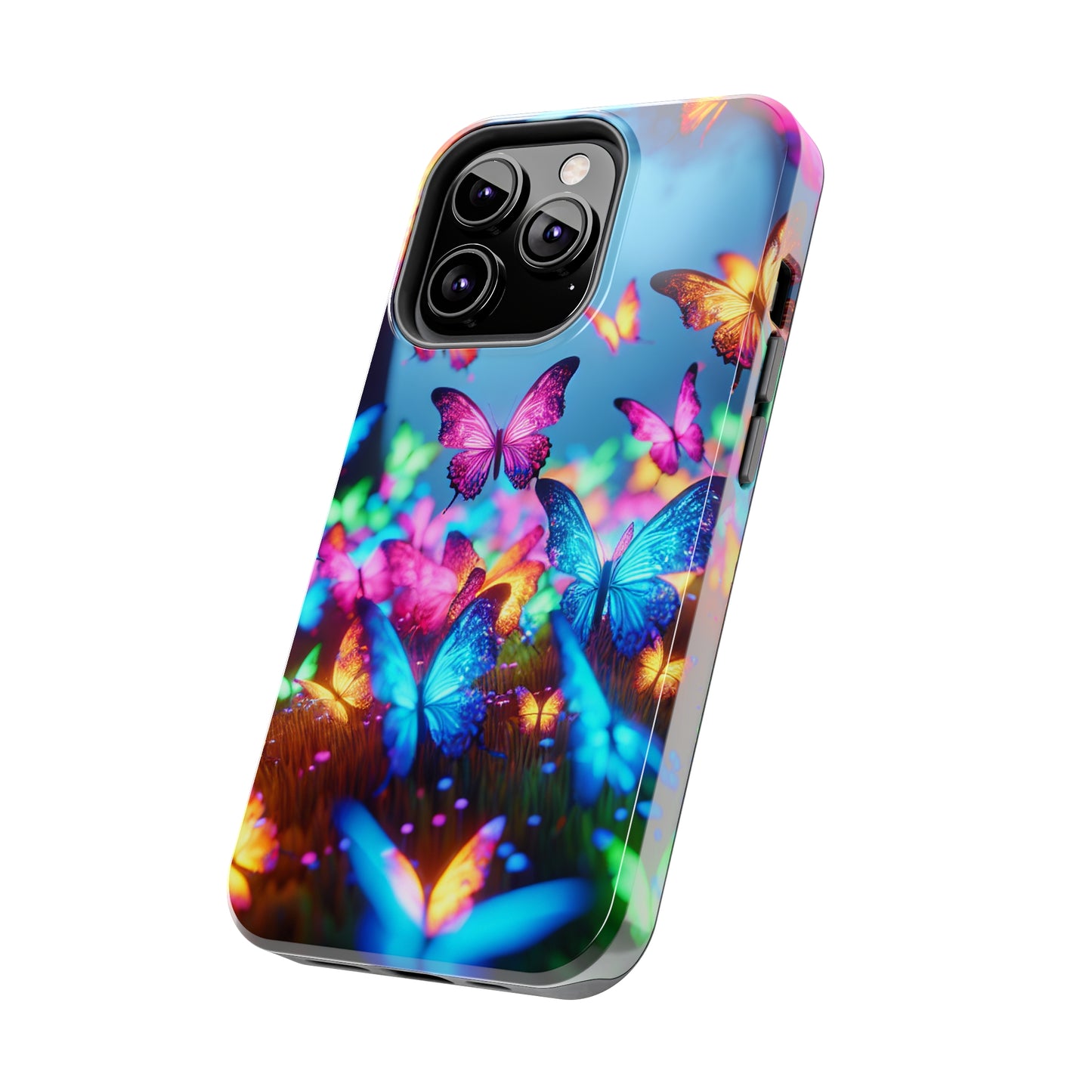 "Neon Butterflies Awakening" NEON Butterflies Tough Phone Case