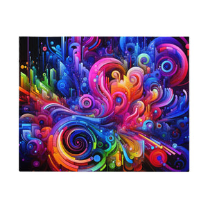 "Neon Flux" - Neon Trippy Infinity Patterns Puzzle 30, 110, 252, and 1000 Pieces