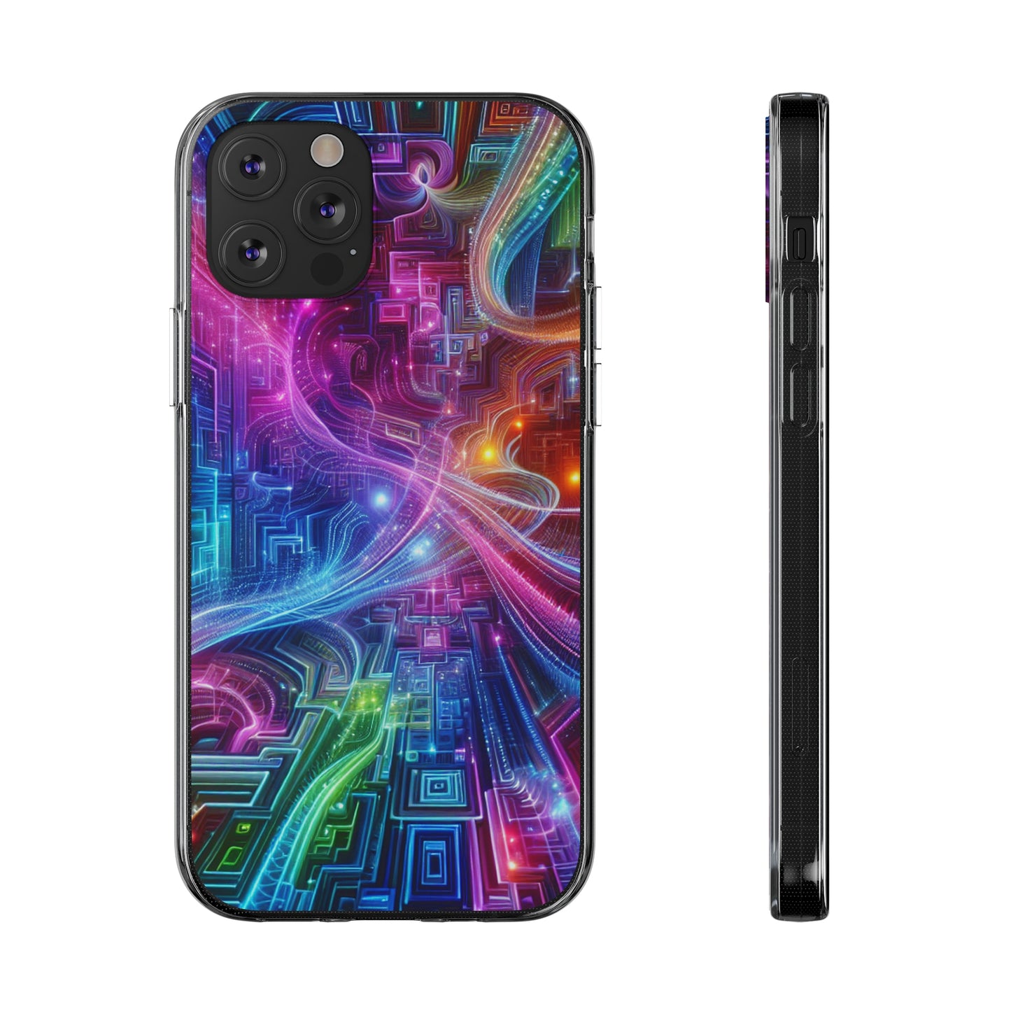 "Infinite Bright Vibes" Infinity Patterns Art Polycarbonate Phone Case