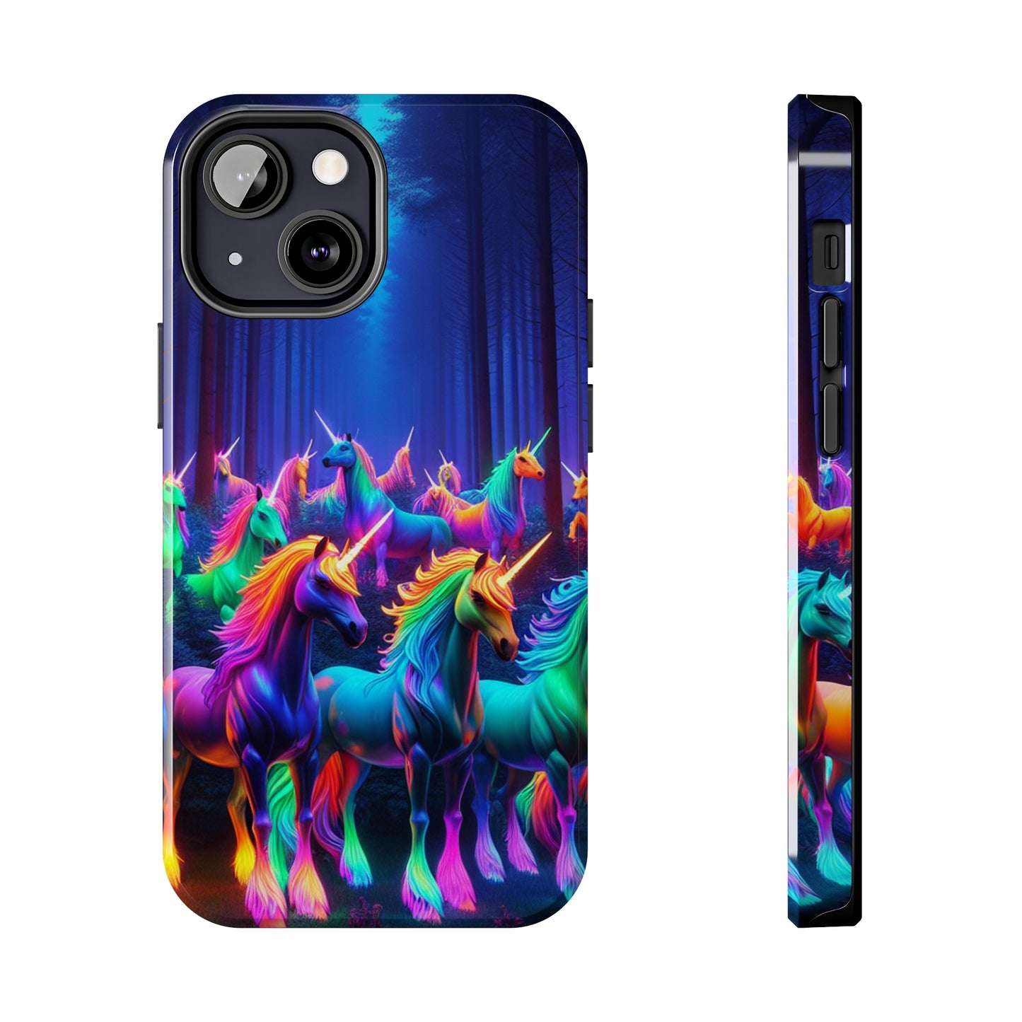 Vivid Unicorn Pack NEON Unicorns Tough Phone Case Iphone 7 8 9 10 11 12 13 14 Pro Max Mini Plus XR XS SE