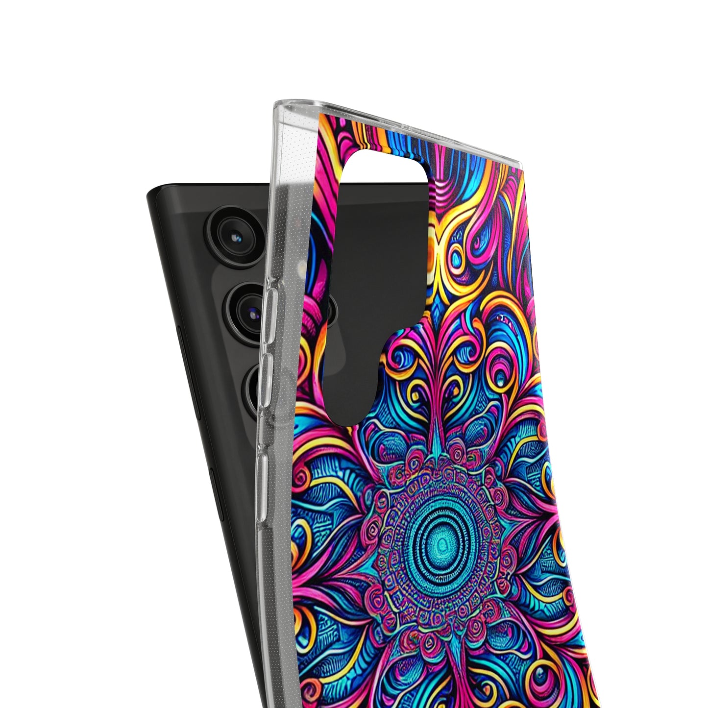 "Fantasia of Fluorescence" Infinity Patterns Art Polycarbonate Phone Case Samsung Galaxy s21 s22 Google Pixel 6 Iphone 11 12 13 14 Pro Max Mini Plus