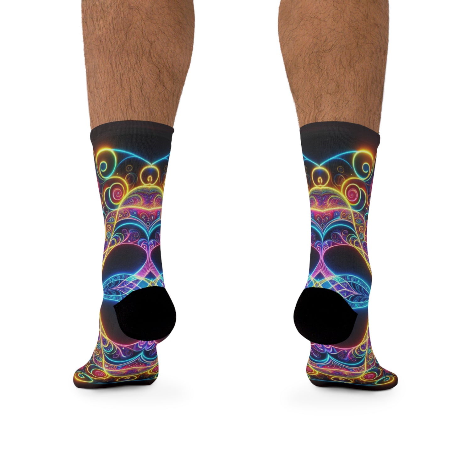 TDB Cosmic Trippin' Neoneverse. Trippy Recycled Poly Socks