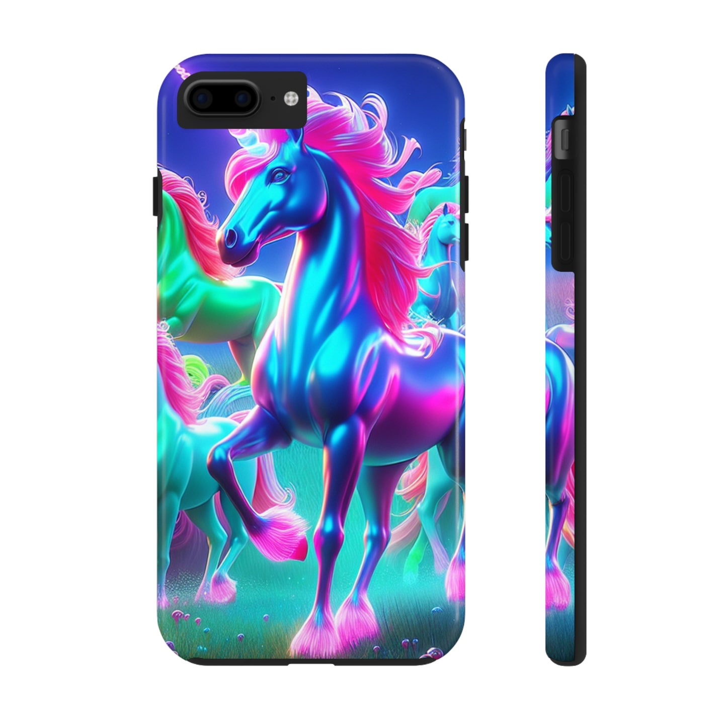 "Rainbow Dreams in Neon" NEON Unicorns Tough Phone Case