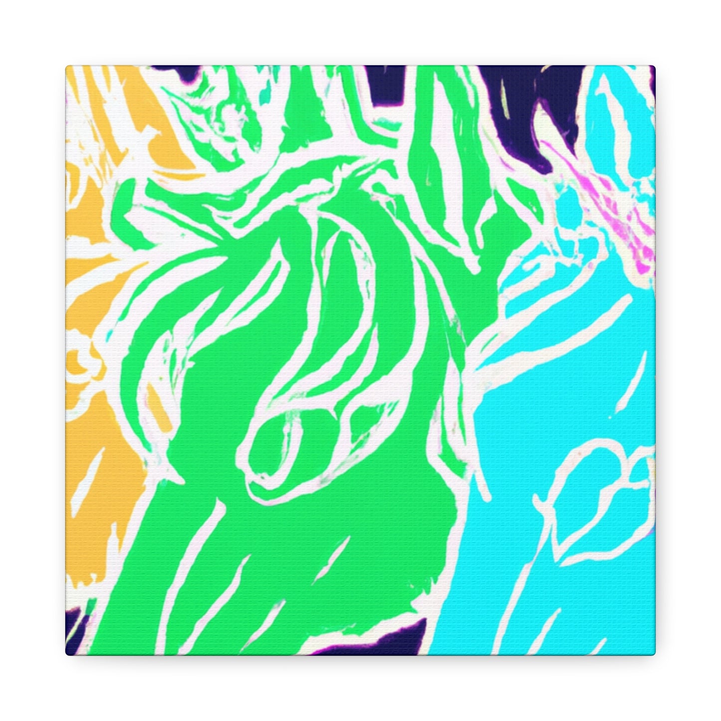 Neon Herd-scape NEON Unicorns Art Canvas