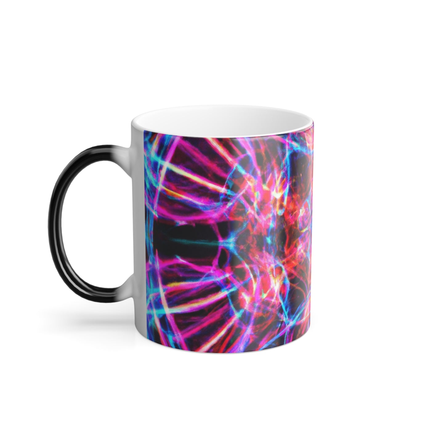 1. Cosmic Chroma Fusion
2. Vivid Neon Reflection
3. Celestial Synergy Swirl
4. Psychedelic Vortex Symphony
5. Hyper Visual Chromatic Maze
6. Glowing Trippy Infinity Patterns 11oz Color Morphing Mug