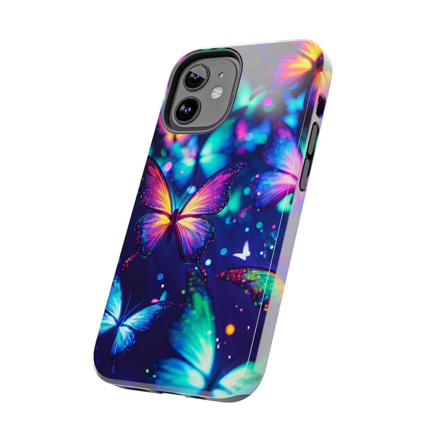 Neon Flutterings. NEON Butterflies Tough Phone Case Iphone 6 7 8 9 10 11 12 13 14 SE X XR XS Pro Max Mini Plus