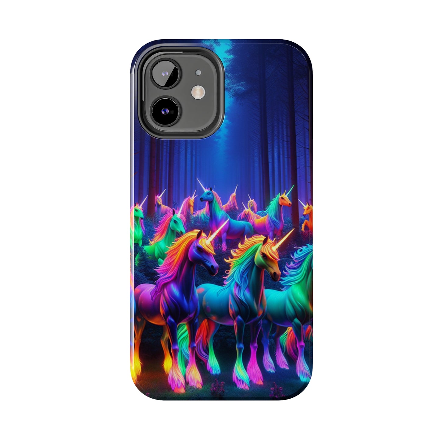 Vivid Unicorn Pack NEON Unicorns Tough Phone Case Iphone 7 8 9 10 11 12 13 14 Pro Max Mini Plus XR XS SE