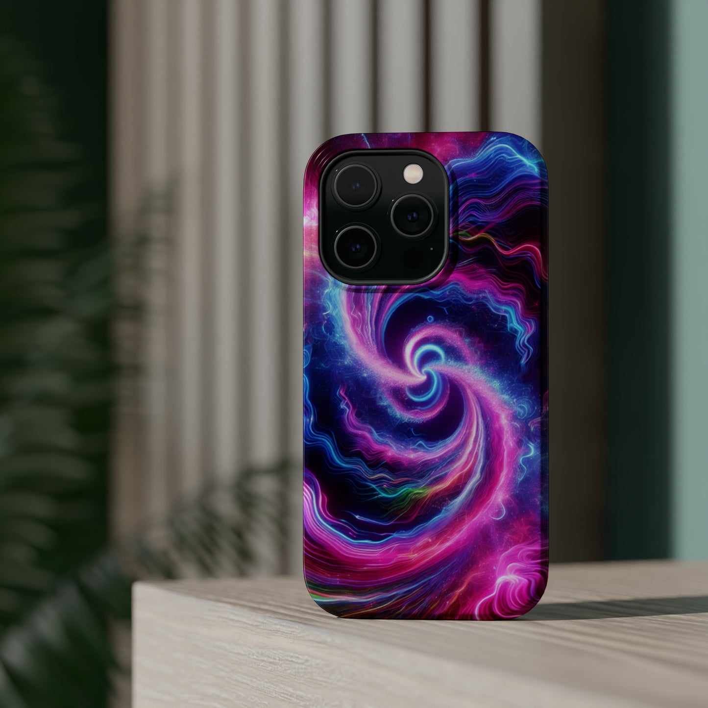 Infinite Neon Horizon Neon Trippy Infinity Patterns Premium Art Magsafe Magnet Tough IPhone 13 14 15 Pro Plus Max and Mini in Matte and Glossy Phone cases