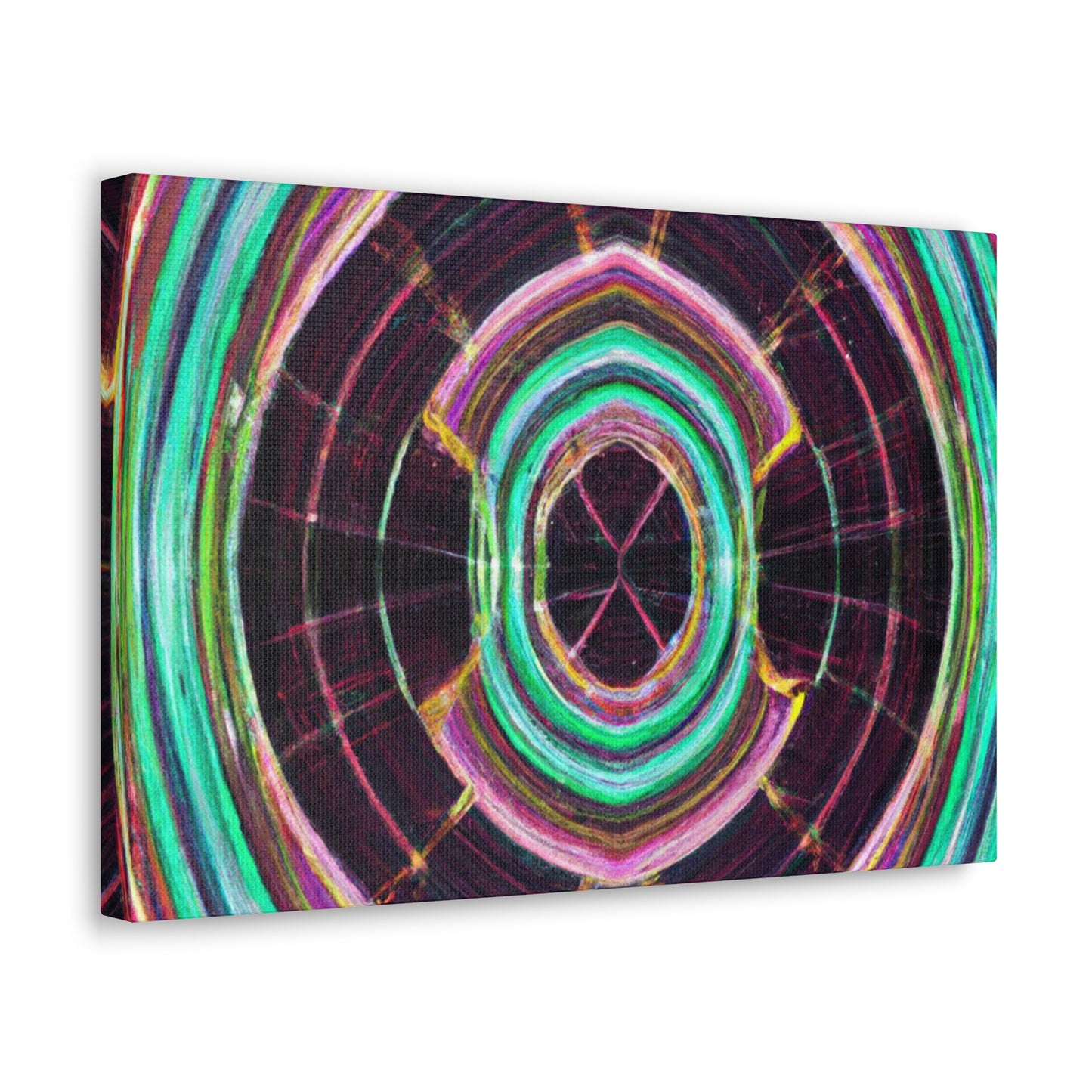 Electric Cosmic Confetti. Trippy Infinity Patterns Art Canvas