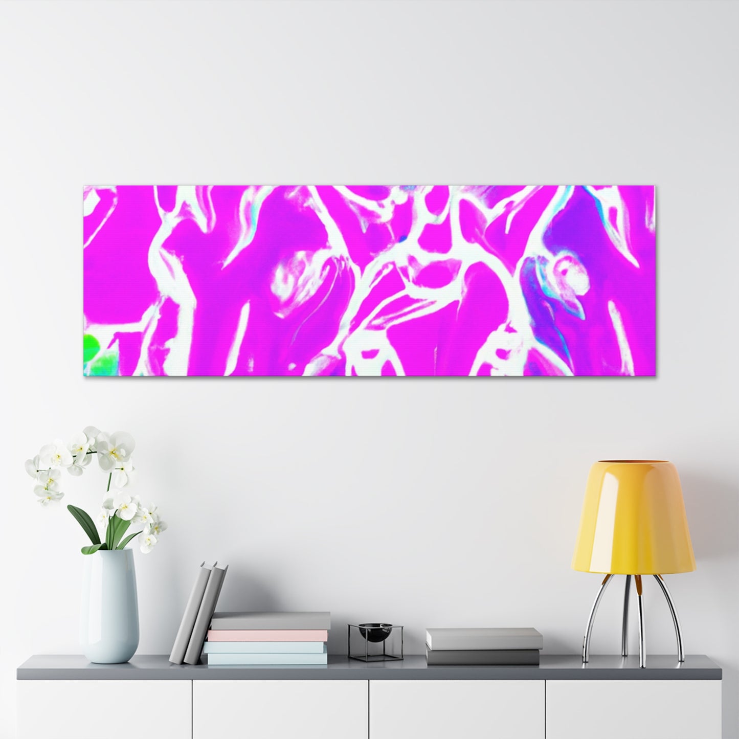 Neon Splendor Unicorns. NEON Unicorns Art Canvas