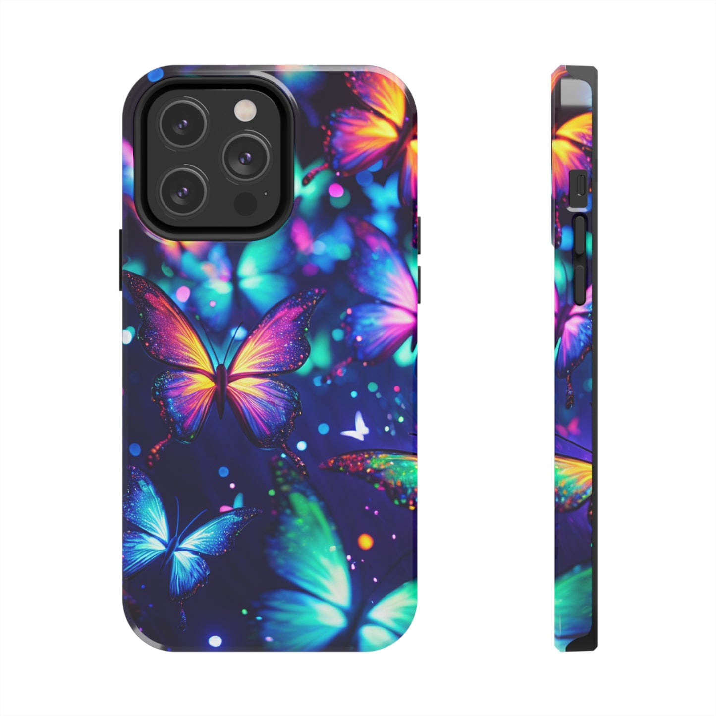 Neon Flutterings. NEON Butterflies Tough Phone Case Iphone 6 7 8 9 10 11 12 13 14 SE X XR XS Pro Max Mini Plus