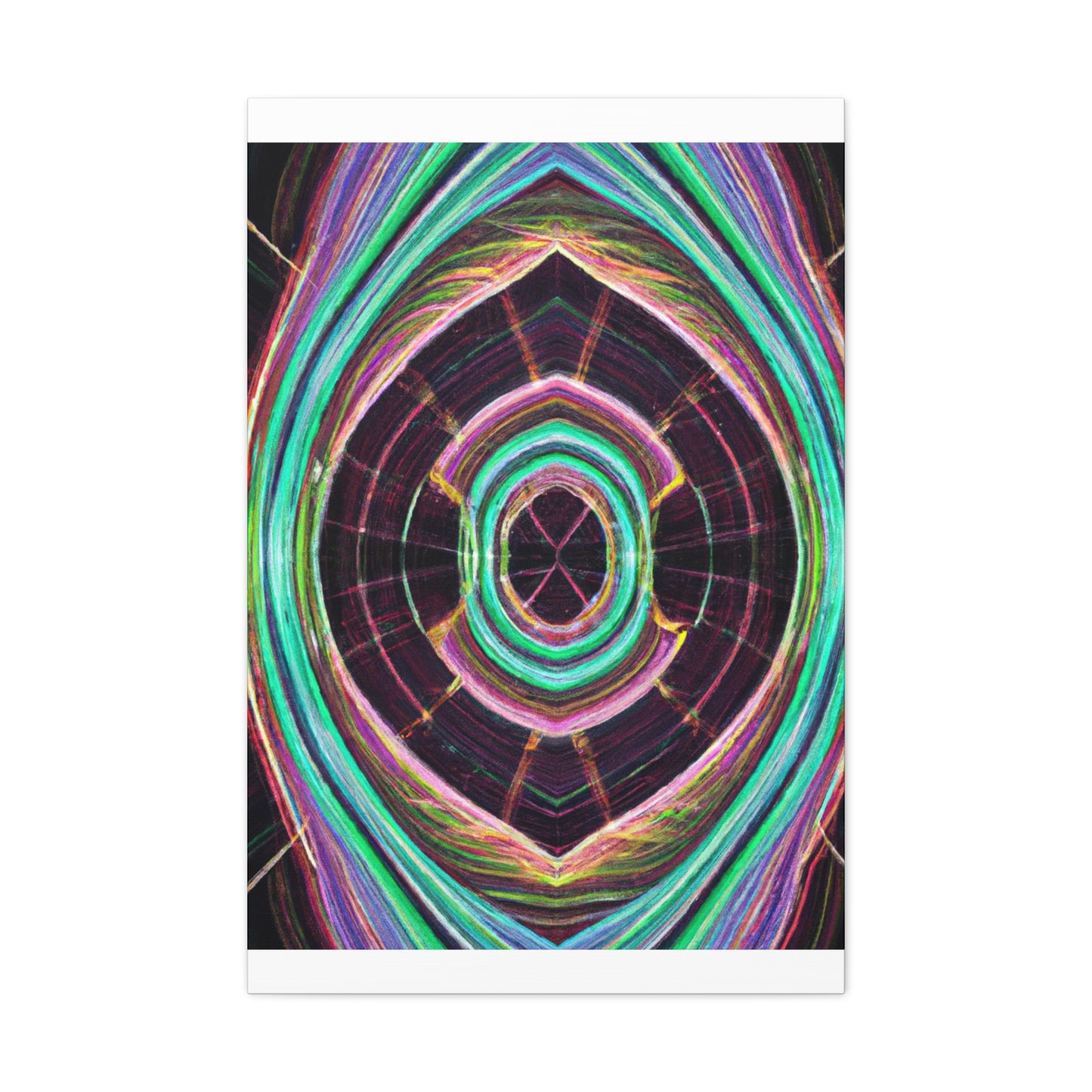 Electric Cosmic Confetti. Trippy Infinity Patterns Art Canvas