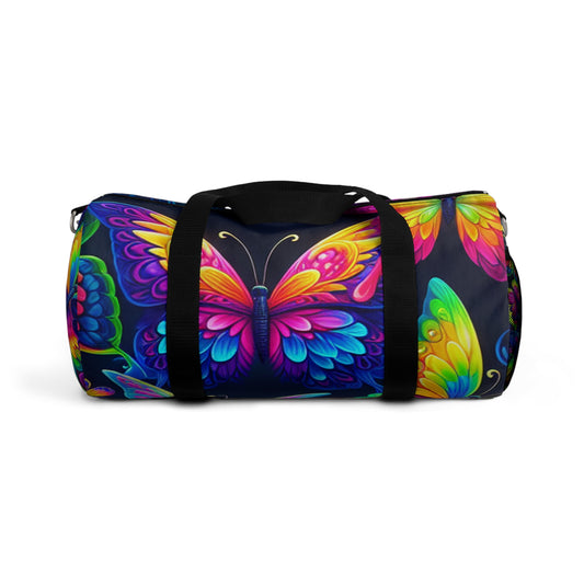 "Butterfly Lights" - Neon Butterflies Duffle Bag
