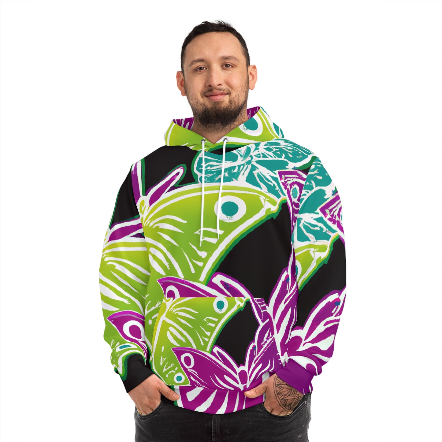"Butterfly Glo'wig" - Butterflies AOP Hoodie