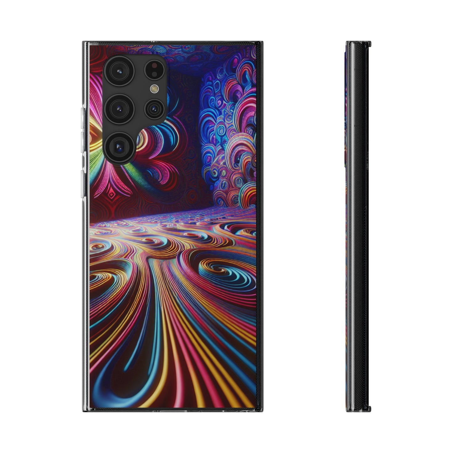 Vibin' Neon Infinity. Infinity Patterns Art Polycarbonate Phone Case