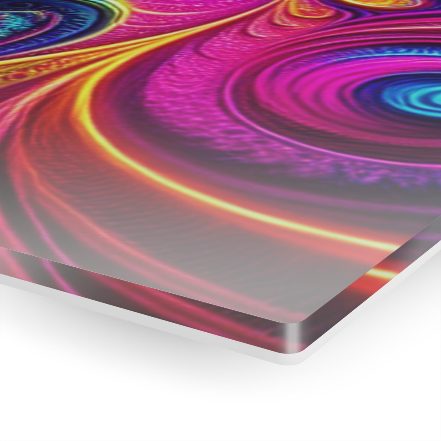 "Infinite Vibrance" Trippy infity Pattern 1/4" Glossy Acrylic Art