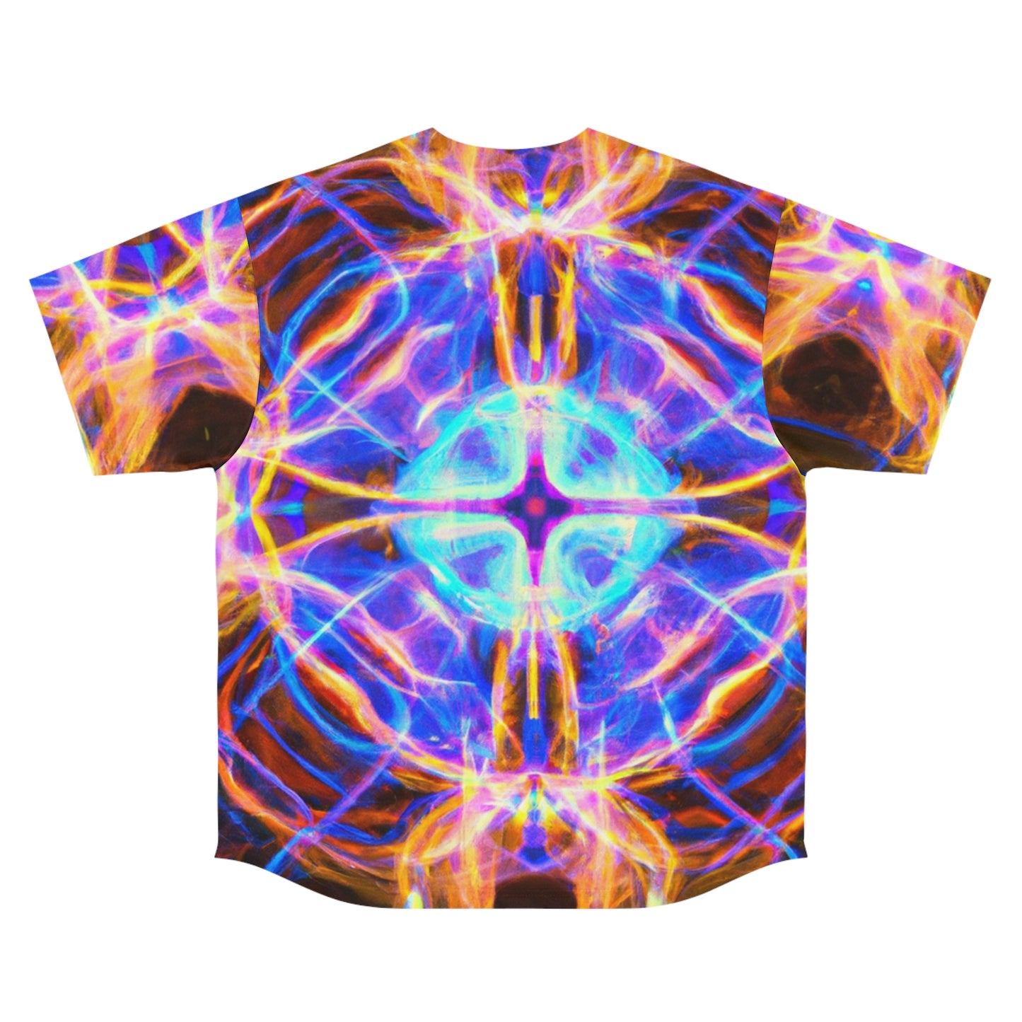 Galactic Neon Vortex. Trippy Infinity Patterns Mens Jersey