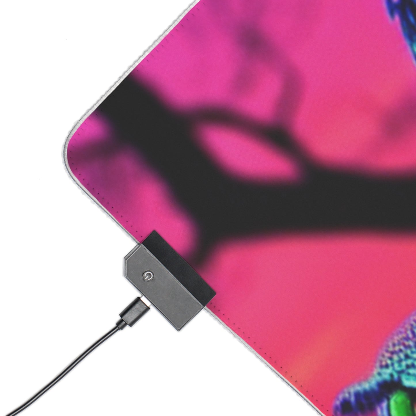 "Neon Nocturnal Splendor" NEON Owls Art LED Mousepad