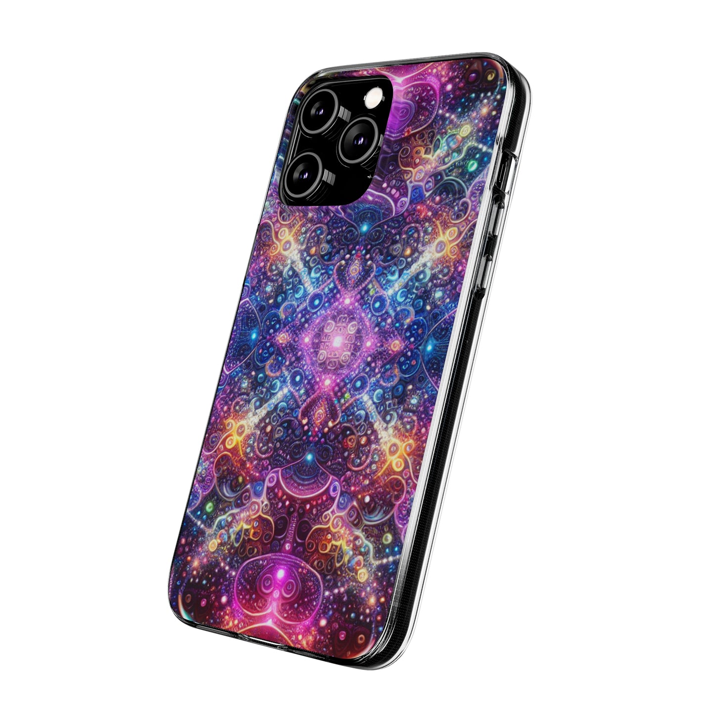 Neon Infinity Maze. Infinity Patterns Art Polycarbonate Phone Case